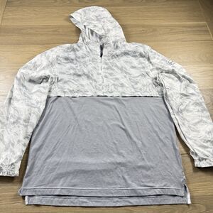 Under Armour Jacket Men 2XL Sportstyle Wind Anorak Camo 1/4 Zip Hoodie Gray